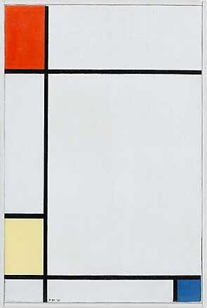 Piet Mondrian, Kompozice č. 3 s červenou, žlutou a modrou, 1927