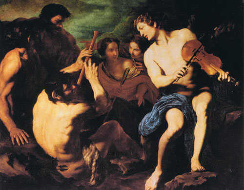 Pietro Novelli, Hudební duel mezi Apollónem a Marsyasem, 1631-1632, Museum of Fine Arts of Caen