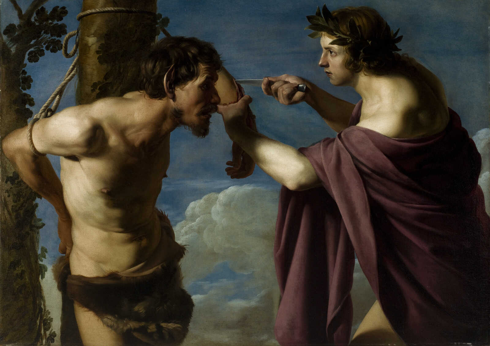 Apollón a Marsyas, Bartolomeo Manfredi, 1616-1620, Saint Louis Art Museum