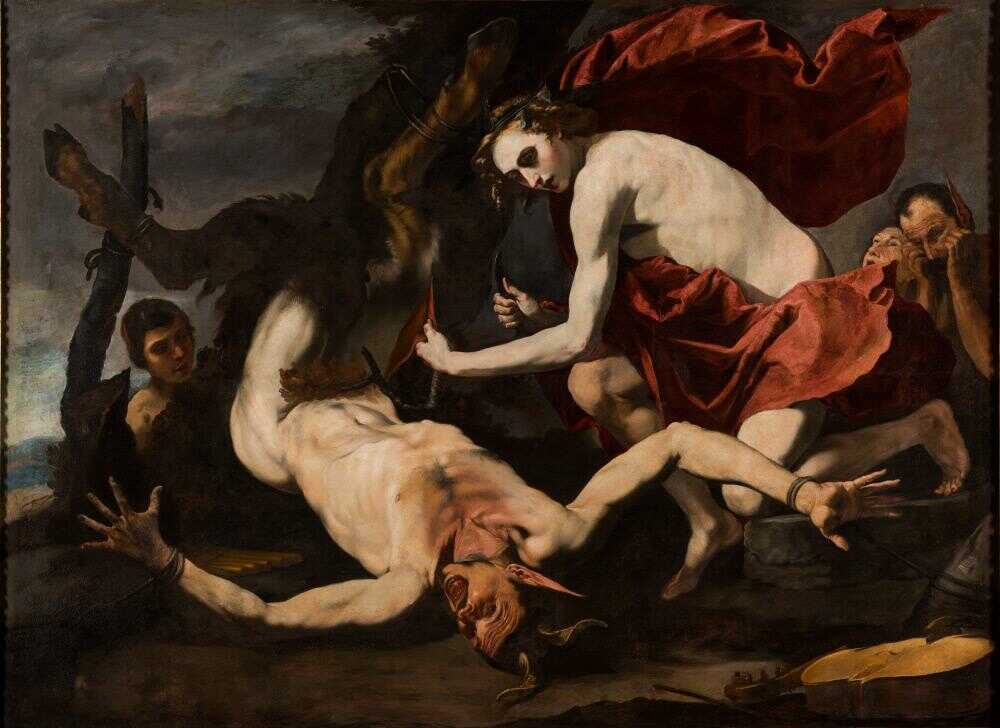 José de Ribera, Apollón a Marsyas, 1637, Muzeum Capodimonte